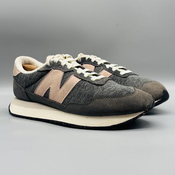 New Balance Shoes Womens 9.5 Gray Pink 237 Retro Running Athletic Sneakers - Picture 2 of 10